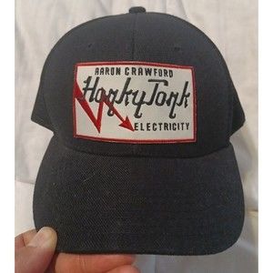 Aaron Crawford Honky Tonk Electricity Trucker Black Hat Adjustable Cap Snapback